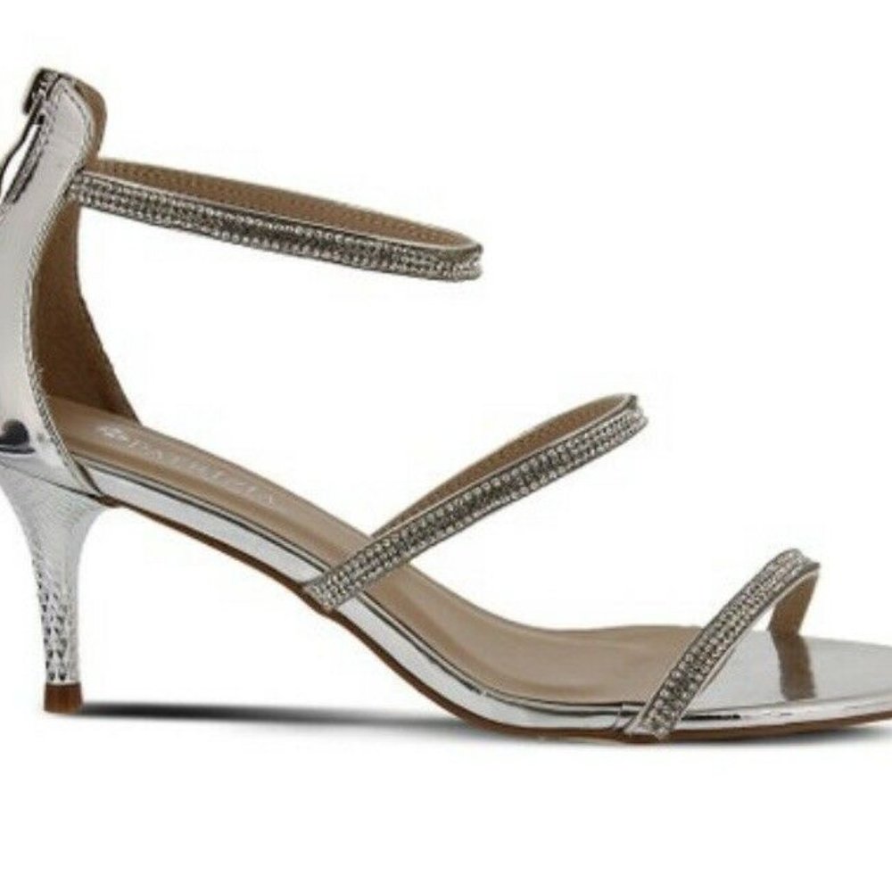 Patrizia, Silver Embellished Cleopatra Heels